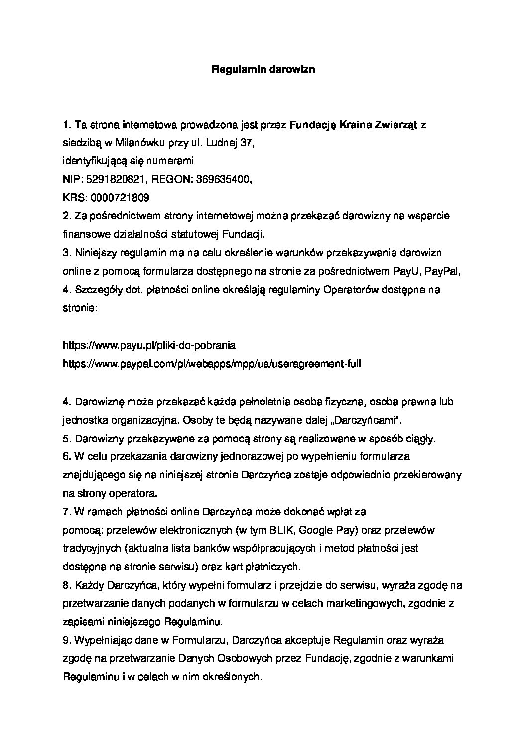 Fundacja Kraina Zwierząt